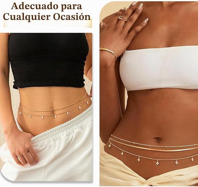 Cadena de cintura Dupla 18k